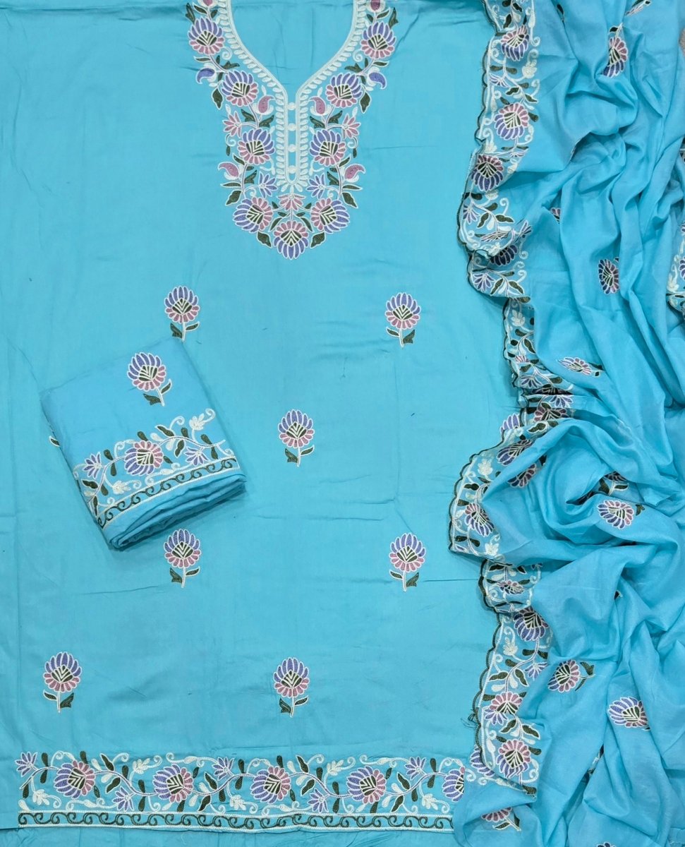 Premium Chikankari Pure Cotton Suit Set - Yanchi