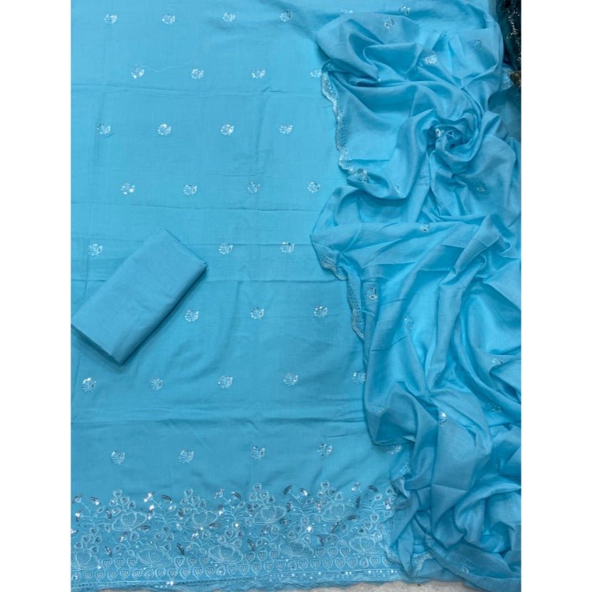 Premium Chikankari Pure Cotton Suit Set - Yanchi