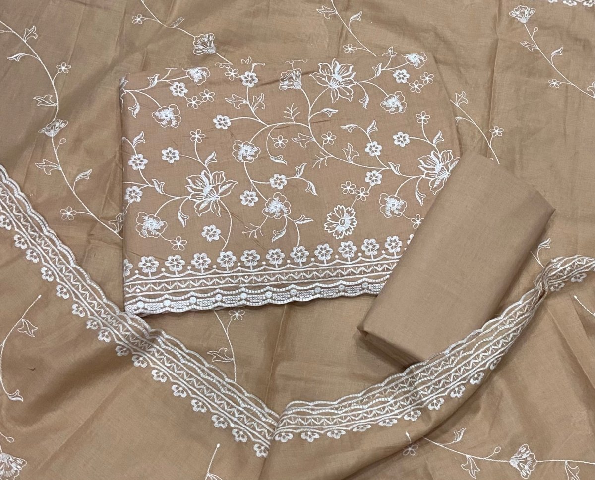 Premium Chikankari Pure Cotton Suit Set - Yanchi