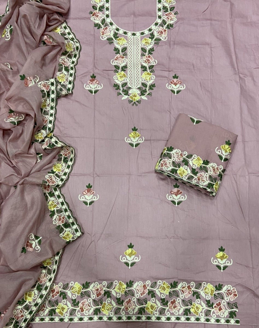 Premium Chikankari Pure Cotton Suit Set - Yanchi