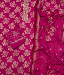 Premium Modal Silk Suit Set with Bottom Work - Yanchi
