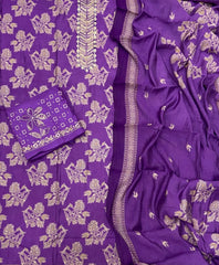 Premium Modal Silk Suit Set with Bottom Work - Yanchi
