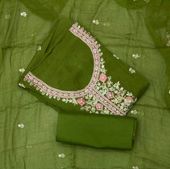 Premium Organza Silk Suit Set with Thread & Sequins Work - Yanchi