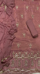 Premium Tissue Silk Suit Set with Heavy Beads, Zari & Sequins Work - Yanchi