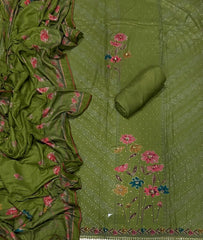 Premium Winter Pashmina Digital Print Suit Set with mirror work - Yanchi