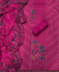 Premium Winter Pashmina Digital Print Suit Set with mirror work - Yanchi