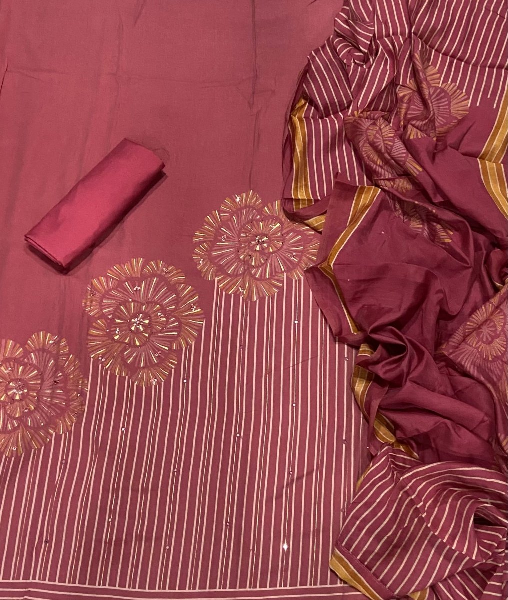 Premium Winter Pashmina Digital Print Suit Set with mirror Work(101vol) - Yanchi