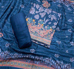 Premium Winter Pashmina Digital Print Suit Set with mirror work(148 vol) - Yanchi