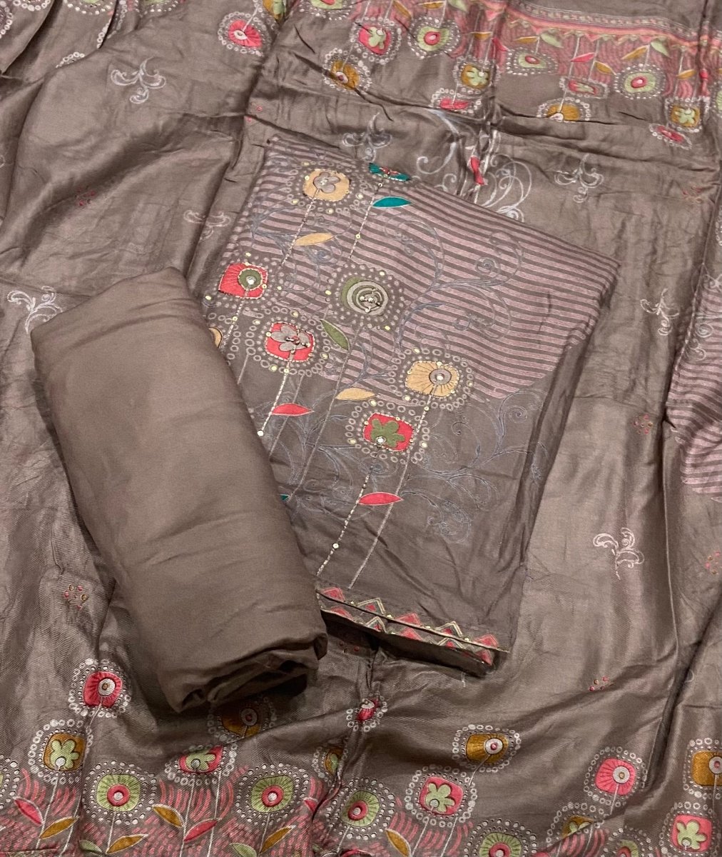 Premium Winter Pashmina Digital Print Suit Set with mirror Work(152vol) - Yanchi