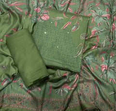 Premium Winter Pashmina Digital Print Suit Set with mirror Work(166vol) - Yanchi