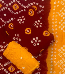 Pure Bandhej Cambric Cotton Suit Set - Yanchi