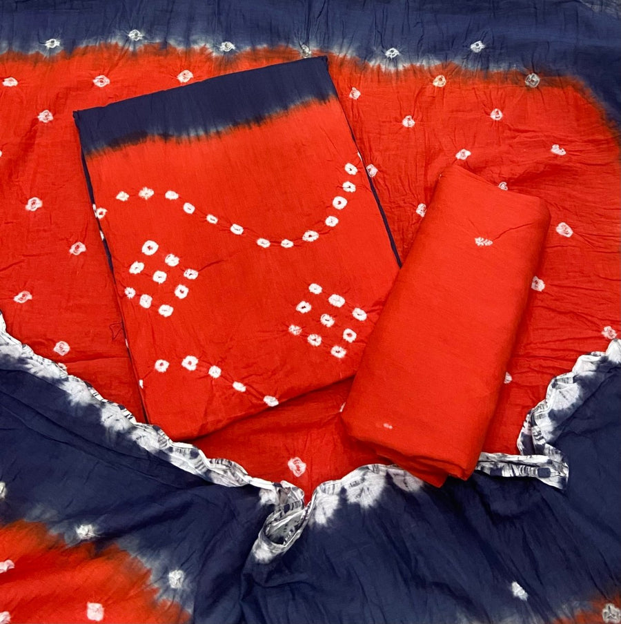 Pure Bandhej Cambric Cotton Suit Set - Yanchi