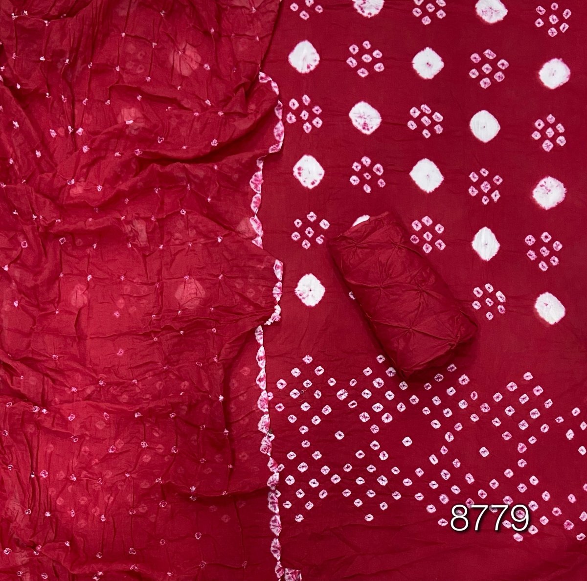 Pure Bandhej Cambric Cotton Suit Set - Yanchi