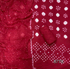 Pure Bandhej Cambric Cotton Suit Set - Yanchi