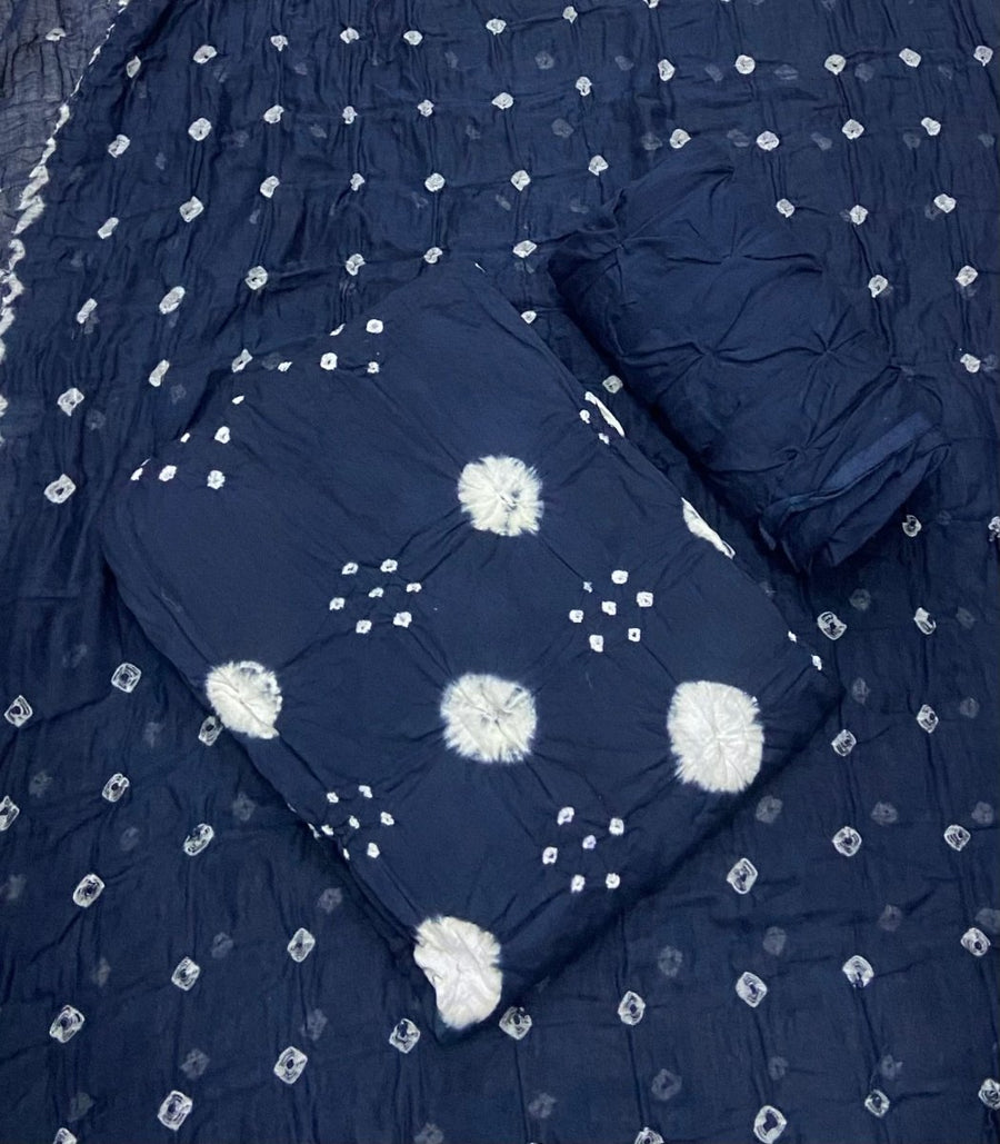 Pure Bandhej Cambric Cotton Suit Set - Yanchi