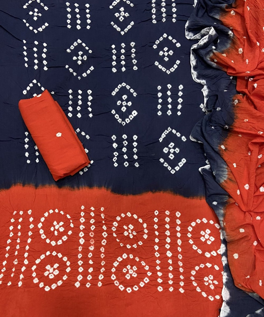 Pure Bandhej Cambric Cotton Suit Set - Yanchi