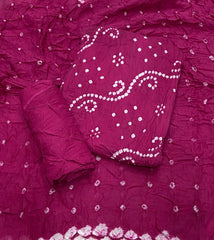 Pure Bandhej Cambric Cotton Suit Set - Yanchi