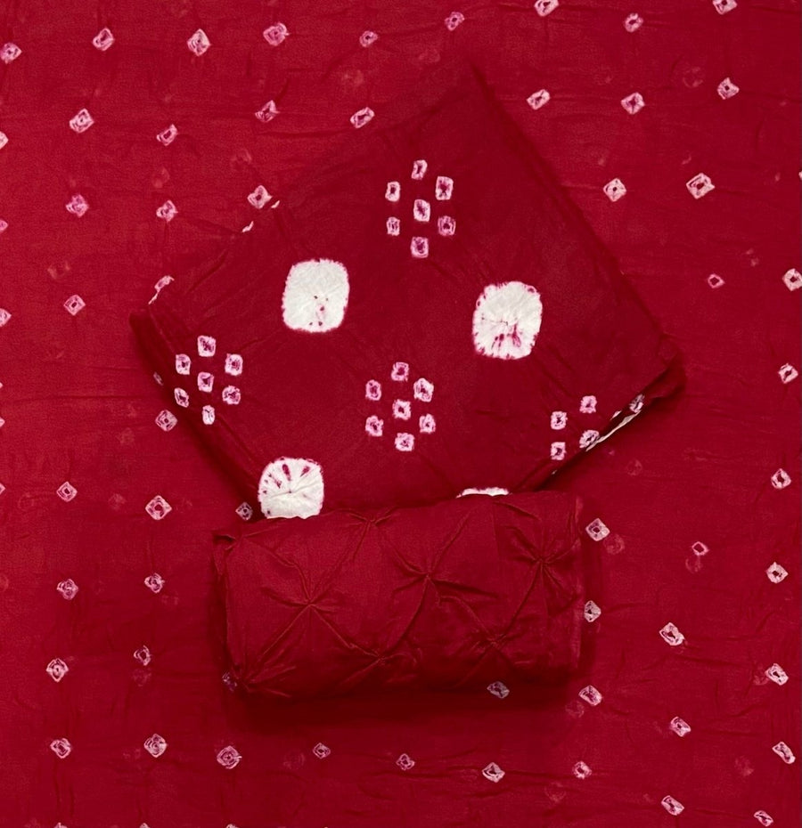 Pure Bandhej Cambric Cotton Suit Set - Yanchi