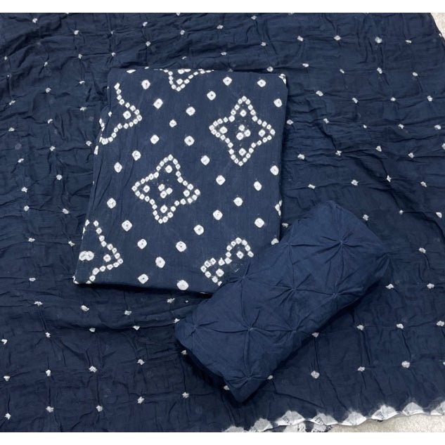 Pure Bandhej Cambric Cotton Suit Set - Yanchi