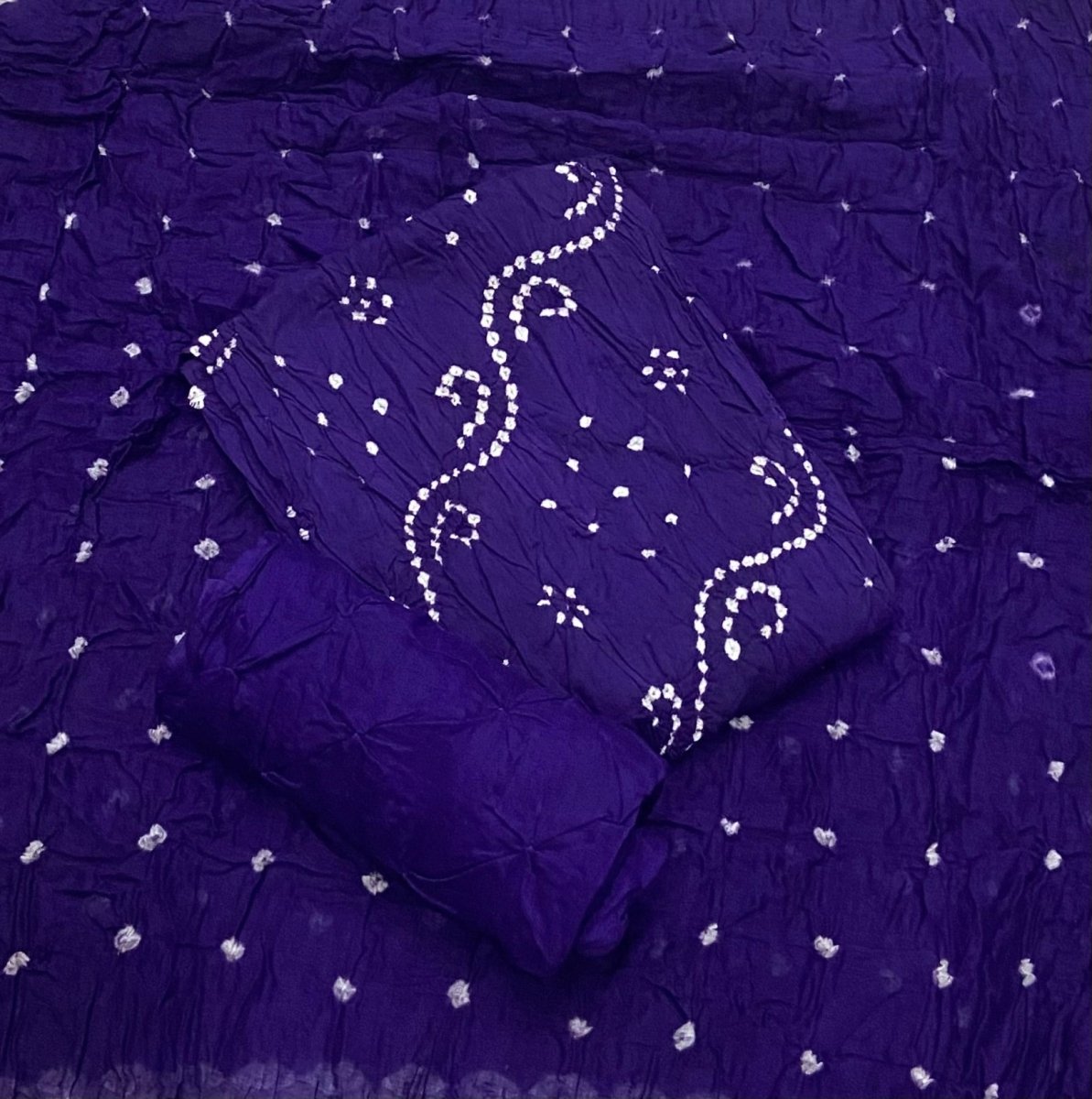 Pure Bandhej Cambric Cotton Suit Set - Yanchi