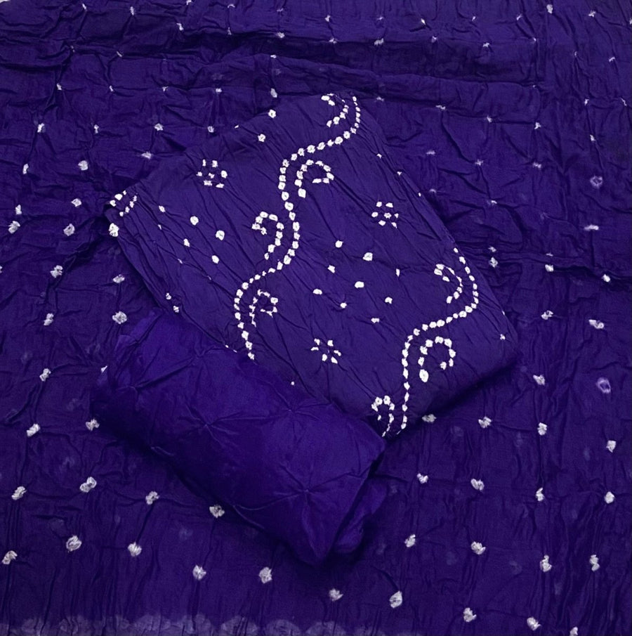 Pure Bandhej Cambric Cotton Suit Set - Yanchi