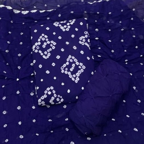 Pure Bandhej Cambric Cotton Suit Set - Yanchi