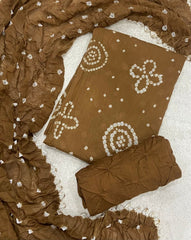 Pure Bandhej Cambric Cotton Suit Set - Yanchi