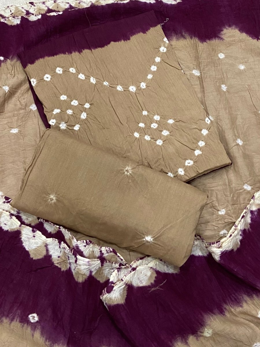 Pure Bandhej Cambric Cotton Suit Set - Yanchi