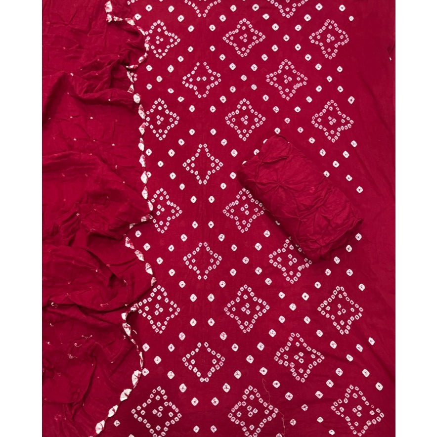 Pure Bandhej Cambric Cotton Suit Set - Yanchi