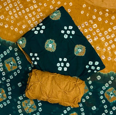 Pure Bandhej Cambric Cotton Suit Set - Yanchi