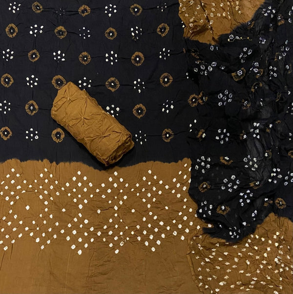 Pure Bandhej Cambric Cotton Suit Set - Yanchi