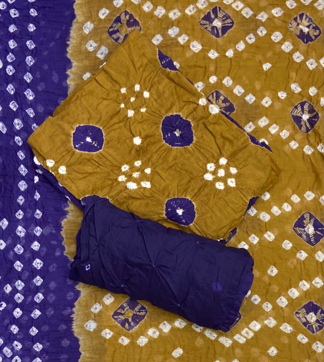 Pure Bandhej Cambric Cotton Suit Set - Yanchi