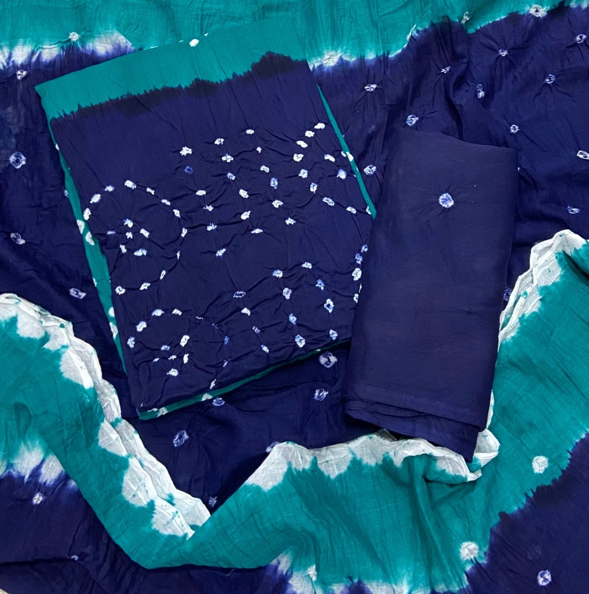 Pure Bandhej Cambric Cotton Suit Set - Yanchi