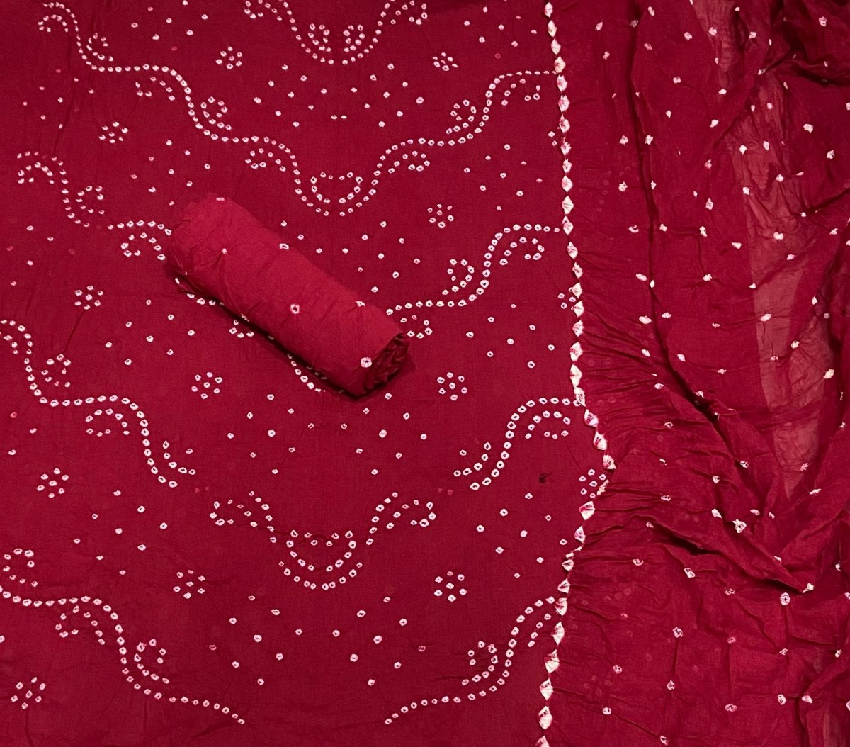 Pure Bandhej Cambric Cotton Suit Set - Yanchi
