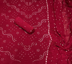 Pure Bandhej Cambric Cotton Suit Set - Yanchi