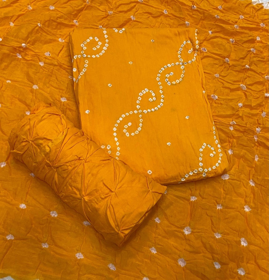 Pure Bandhej Cambric Cotton Suit Set - Yanchi
