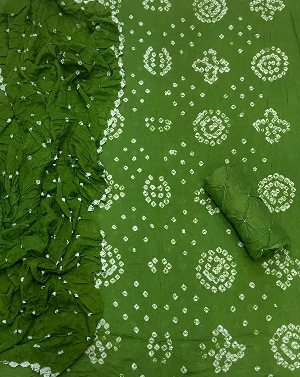 Pure Bandhej Cambric Cotton Suit Set - Yanchi