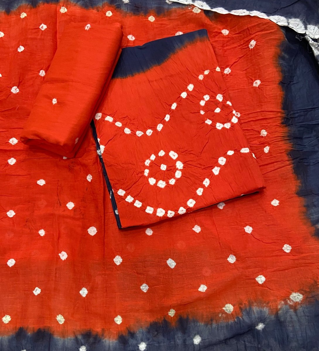 Pure Bandhej Cambric Cotton Suit Set - Yanchi