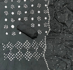 Pure Bandhej Cambric Cotton Suit Set - Yanchi