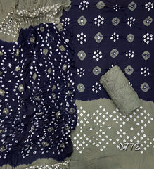 Pure Bandhej Cambric Cotton Suit Set - Yanchi