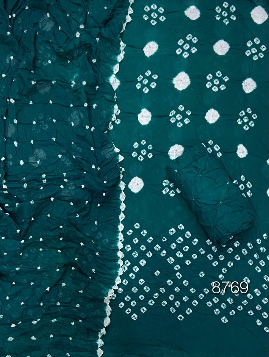 Pure Bandhej Cambric Cotton Suit Set - Yanchi