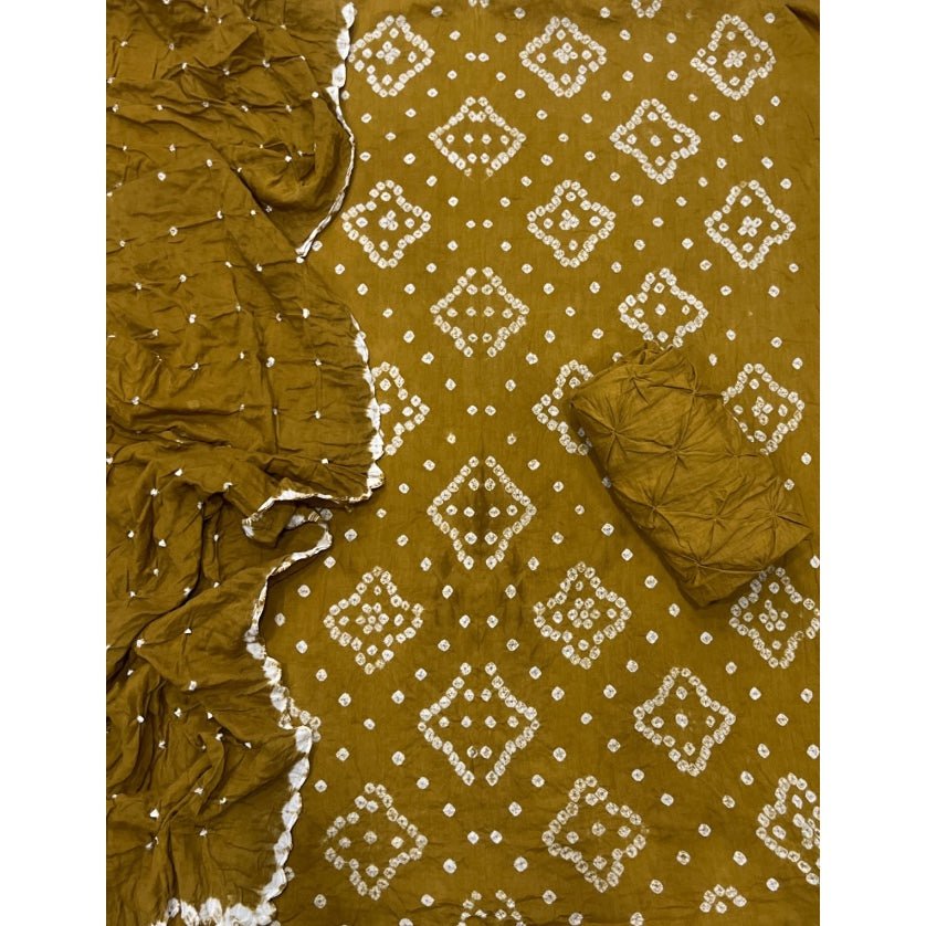 Pure Bandhej Cambric Cotton Suit Set - Yanchi
