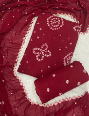 Pure Bandhej Cambric Cotton Suit Set - Yanchi