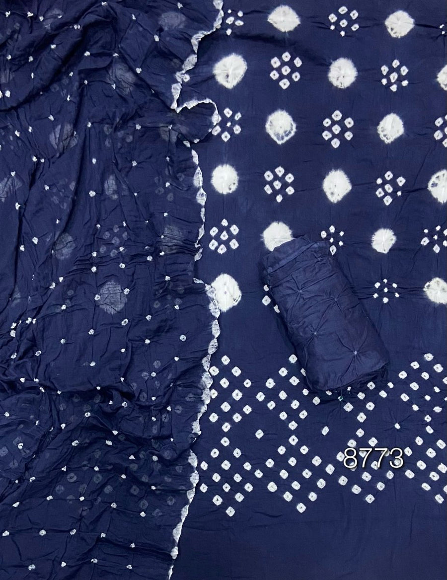 Pure Bandhej Cambric Cotton Suit Set - Yanchi