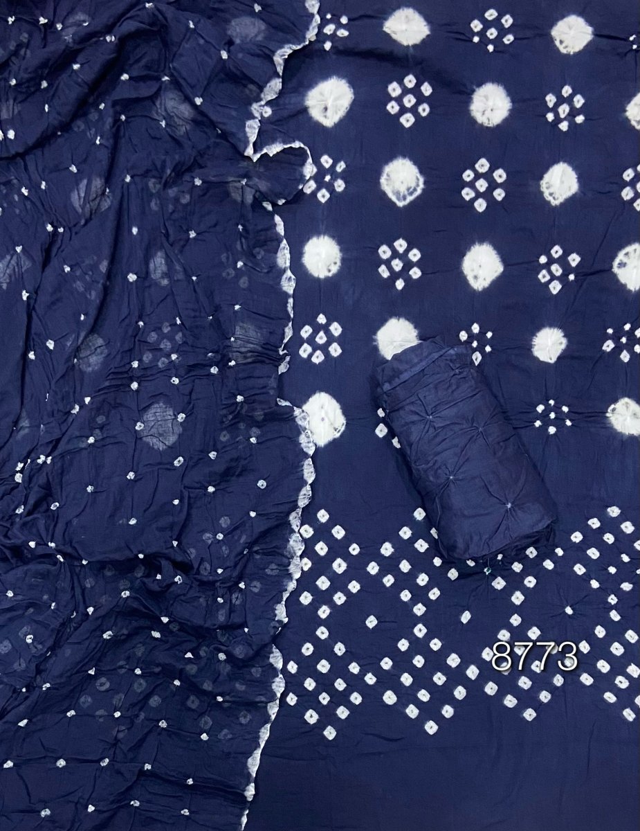 Pure Bandhej Cambric Cotton Suit Set - Yanchi