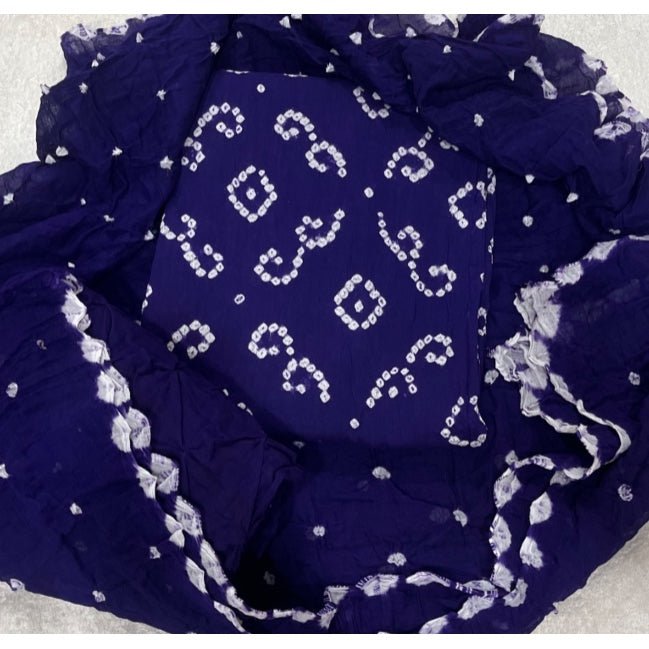 Pure Bandhej Cambric Cotton Suit Set - Yanchi