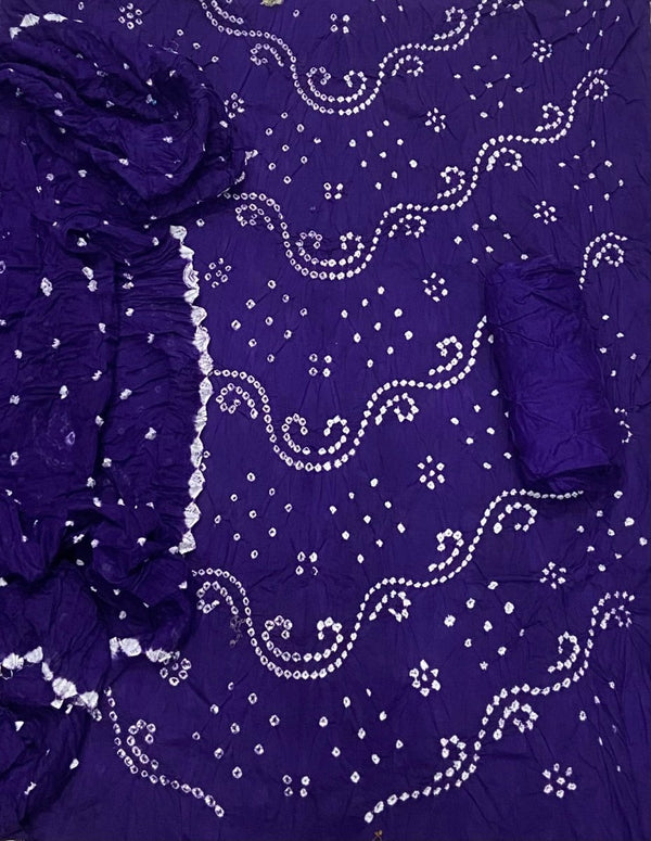 Pure Bandhej Cambric Cotton Suit Set - Yanchi