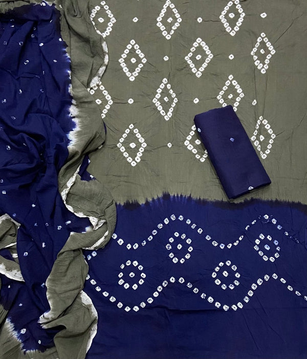 Pure Bandhej Cambric Cotton Suit Set - Yanchi
