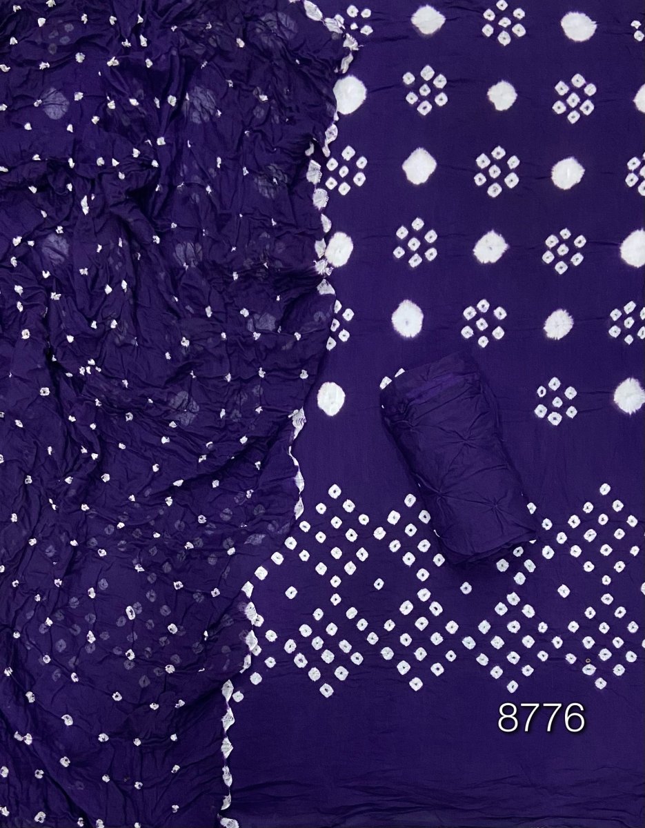 Pure Bandhej Cambric Cotton Suit Set - Yanchi