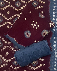Pure Bandhej Cambric Cotton Suit Set - Yanchi